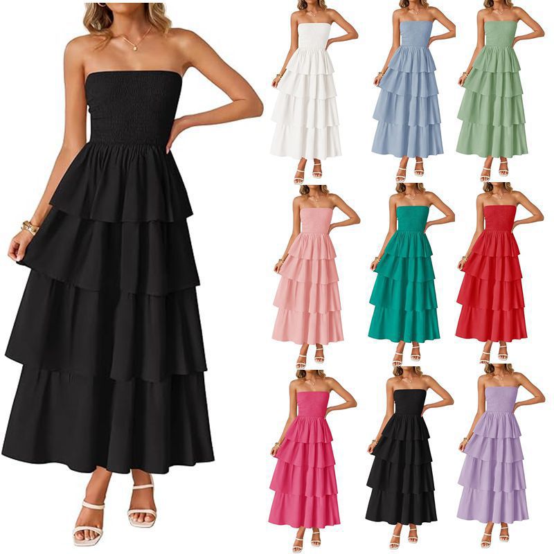 Women's Sleeveless Off-Shoulder Long Vest Dress