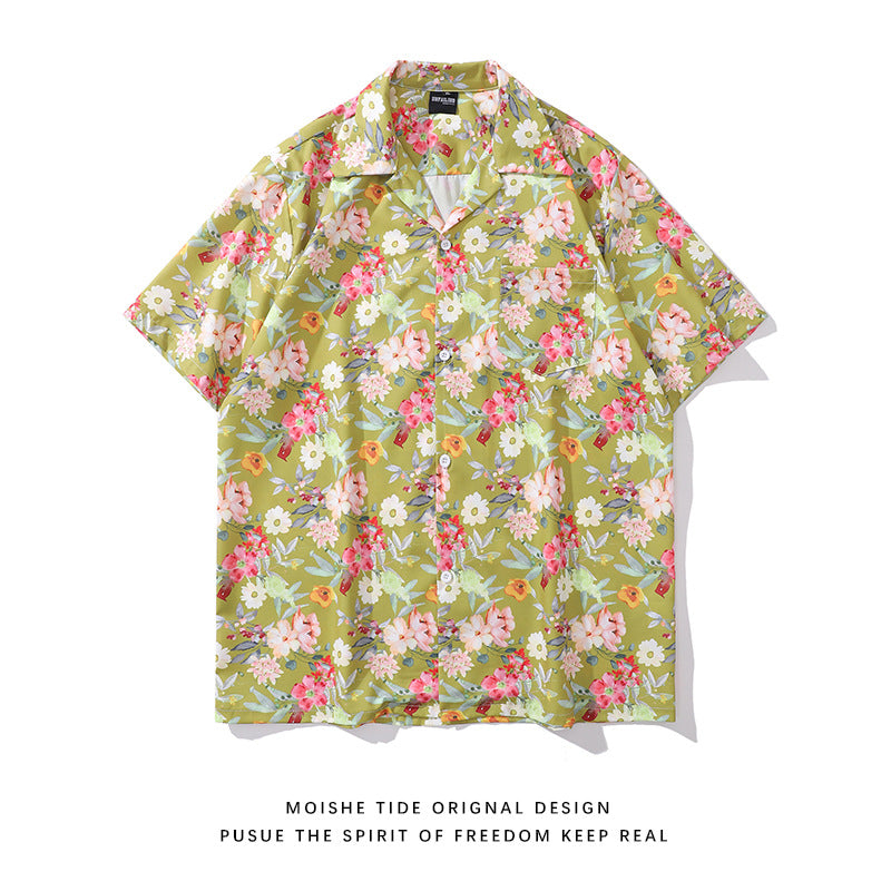 Unisex Loose Cool Couple Beach Shirts For Vacation