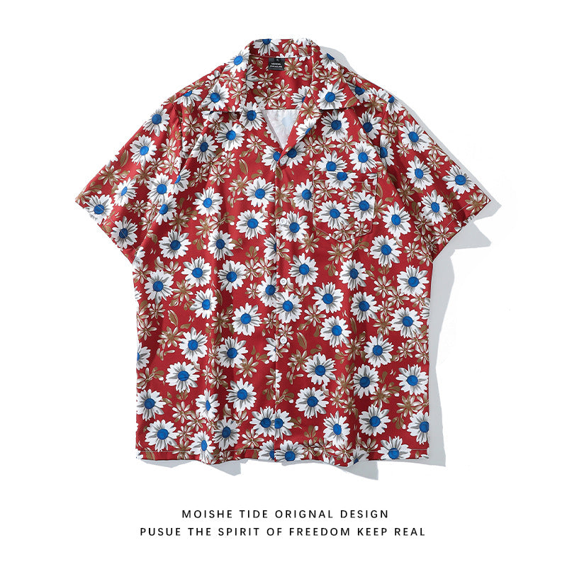 Unisex Loose Cool Couple Beach Shirts For Vacation