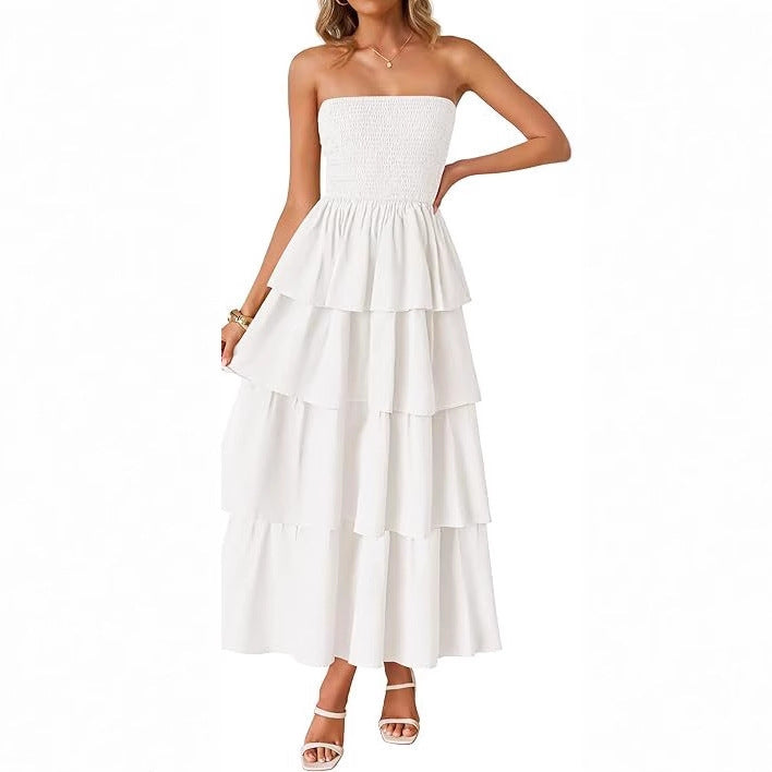 Women's Sleeveless Off-Shoulder Long Vest Dress