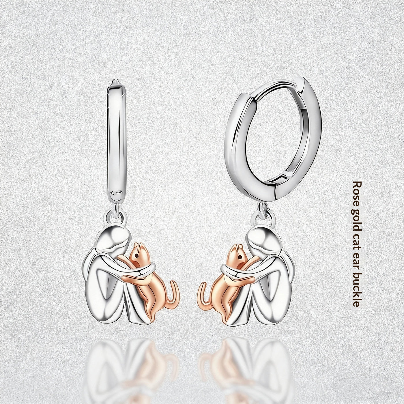 Little Girl And Dog Hugging Earring Set