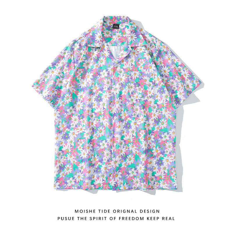 Unisex Loose Cool Couple Beach Shirts For Vacation