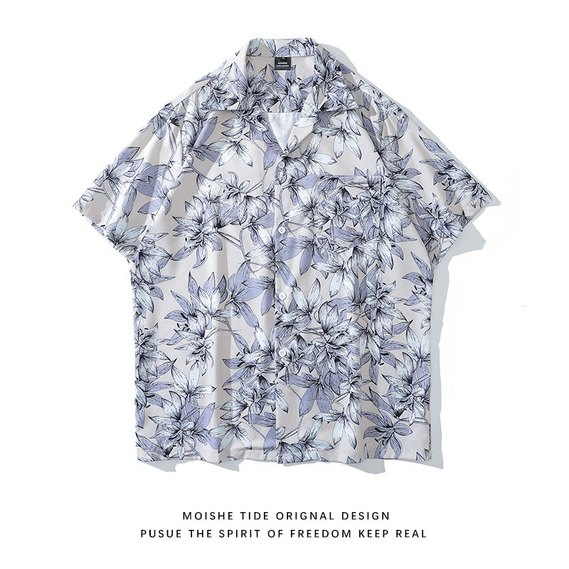 Unisex Loose Cool Couple Beach Shirts For Vacation