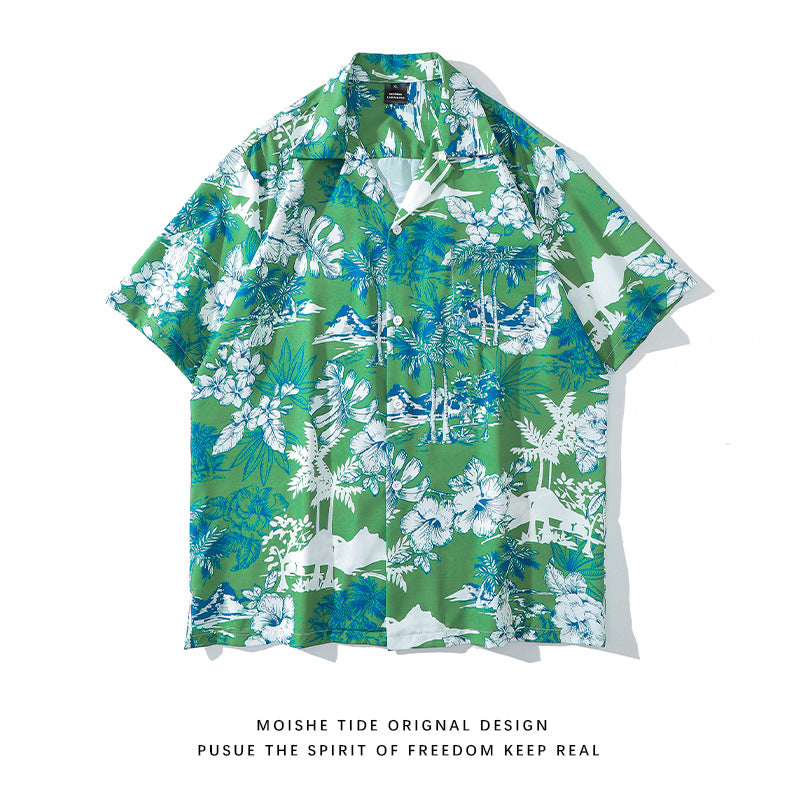 Unisex Loose Cool Couple Beach Shirts For Vacation