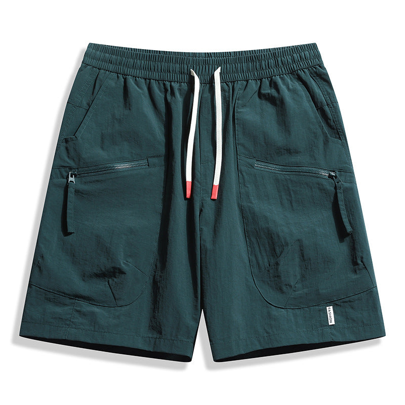 3D Large Pocket Sports Outdoor Ice Silk Men's Five-inch Shorts