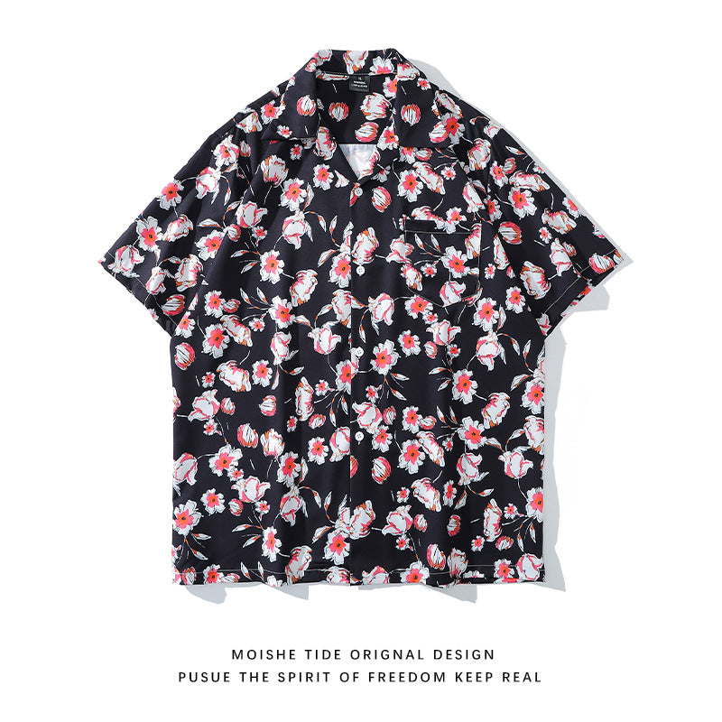 Unisex Loose Cool Couple Beach Shirts For Vacation