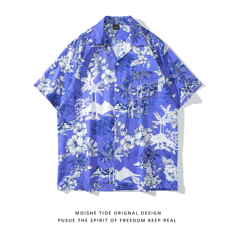 Unisex Loose Cool Couple Beach Shirts For Vacation