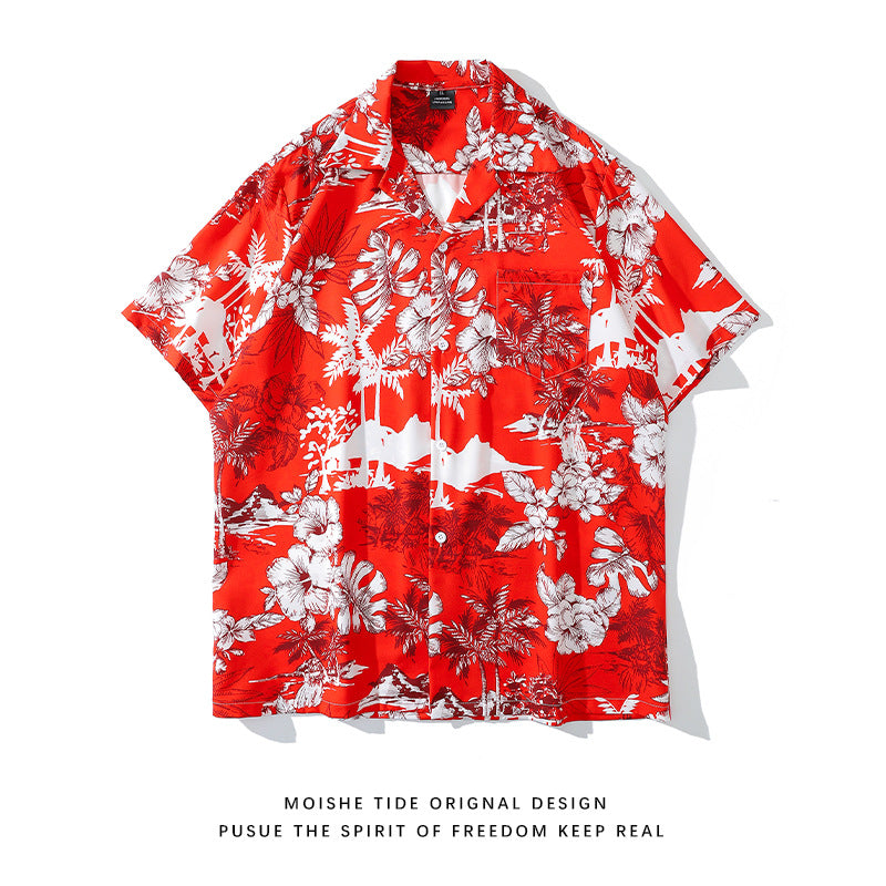 Unisex Loose Cool Couple Beach Shirts For Vacation