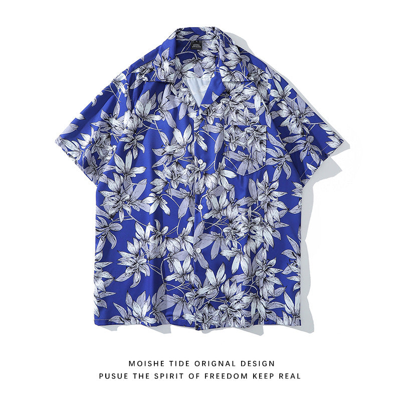 Unisex Loose Cool Couple Beach Shirts For Vacation