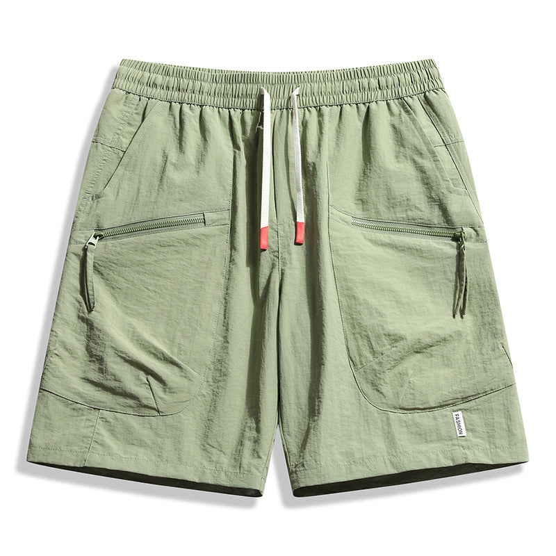 3D Large Pocket Sports Outdoor Ice Silk Men's Five-inch Shorts