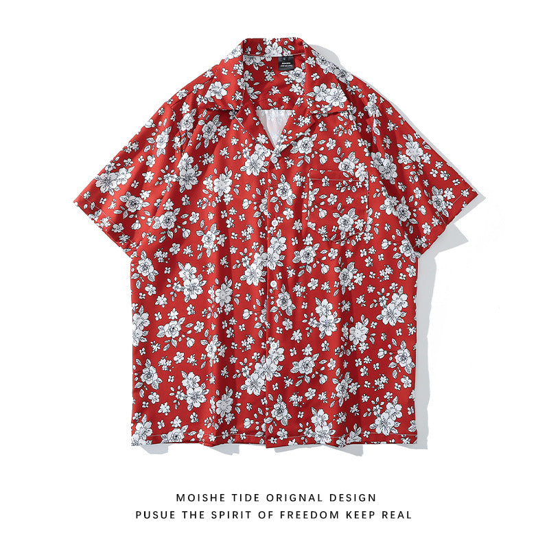 Unisex Loose Cool Couple Beach Shirts For Vacation