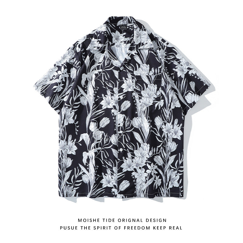 Unisex Loose Cool Couple Beach Shirts For Vacation