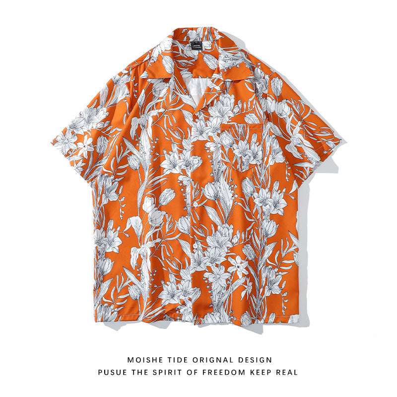 Unisex Loose Cool Couple Beach Shirts For Vacation