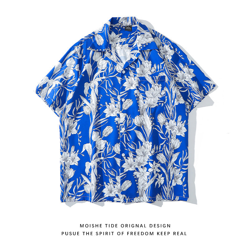 Unisex Loose Cool Couple Beach Shirts For Vacation