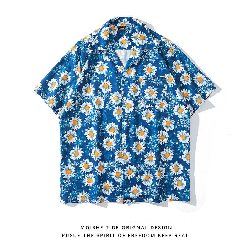 Unisex Loose Cool Couple Beach Shirts For Vacation